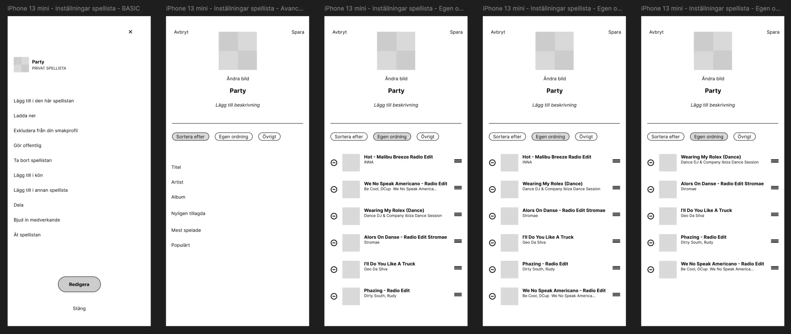 Second Low-fidelity wireframes made in Figma as a clickable prototype