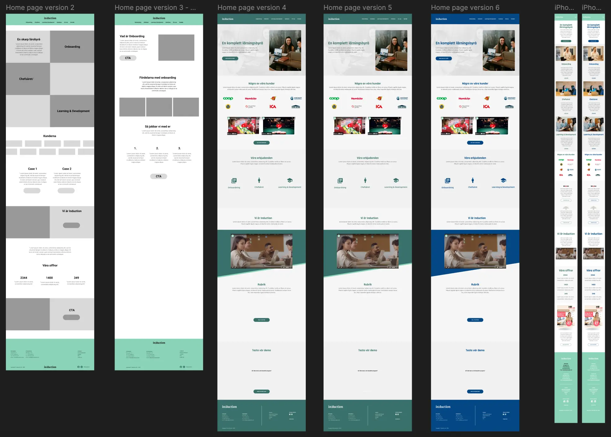 Screenshot in Figma of my first iteration in a mid-fidelity prototype